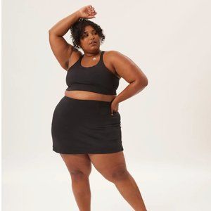 Girlfriend Collective Black Sport Skort, Size S